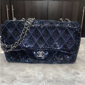 Sequin Chanel Classic Handbag